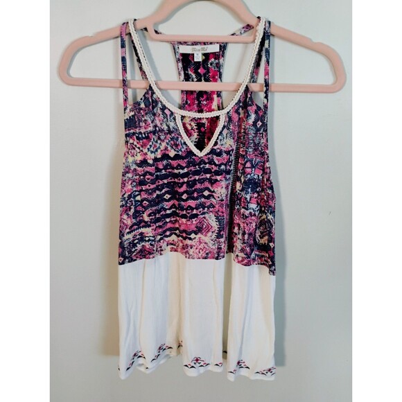 Miss Me Women's Embroidered Tank Top Boho Style Multicolored Size M - Picture 1 of 5